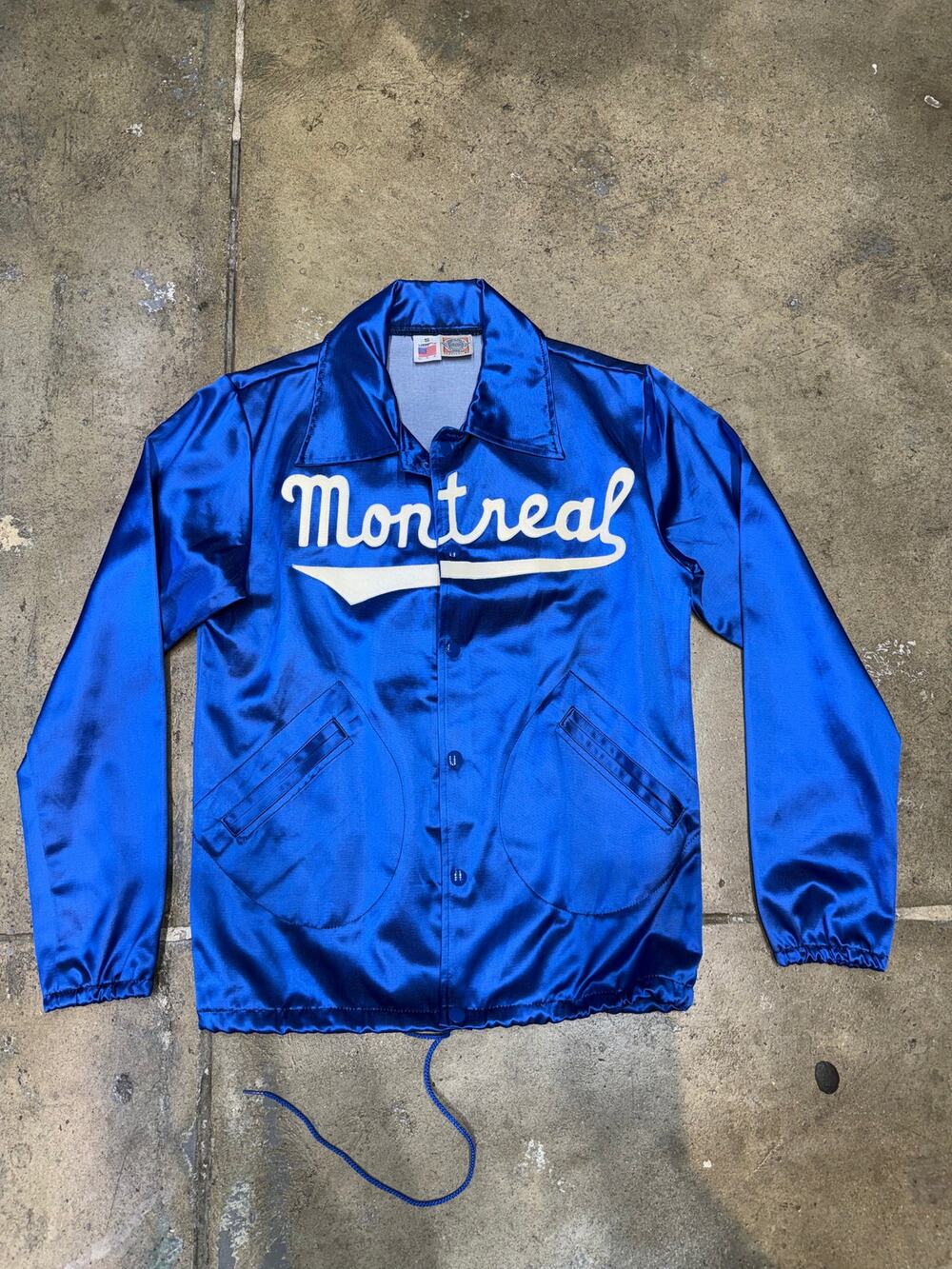 Vintage Ebbets Field Montreal Expos Jacket Blue Small (Pre-Owned)